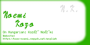 noemi kozo business card